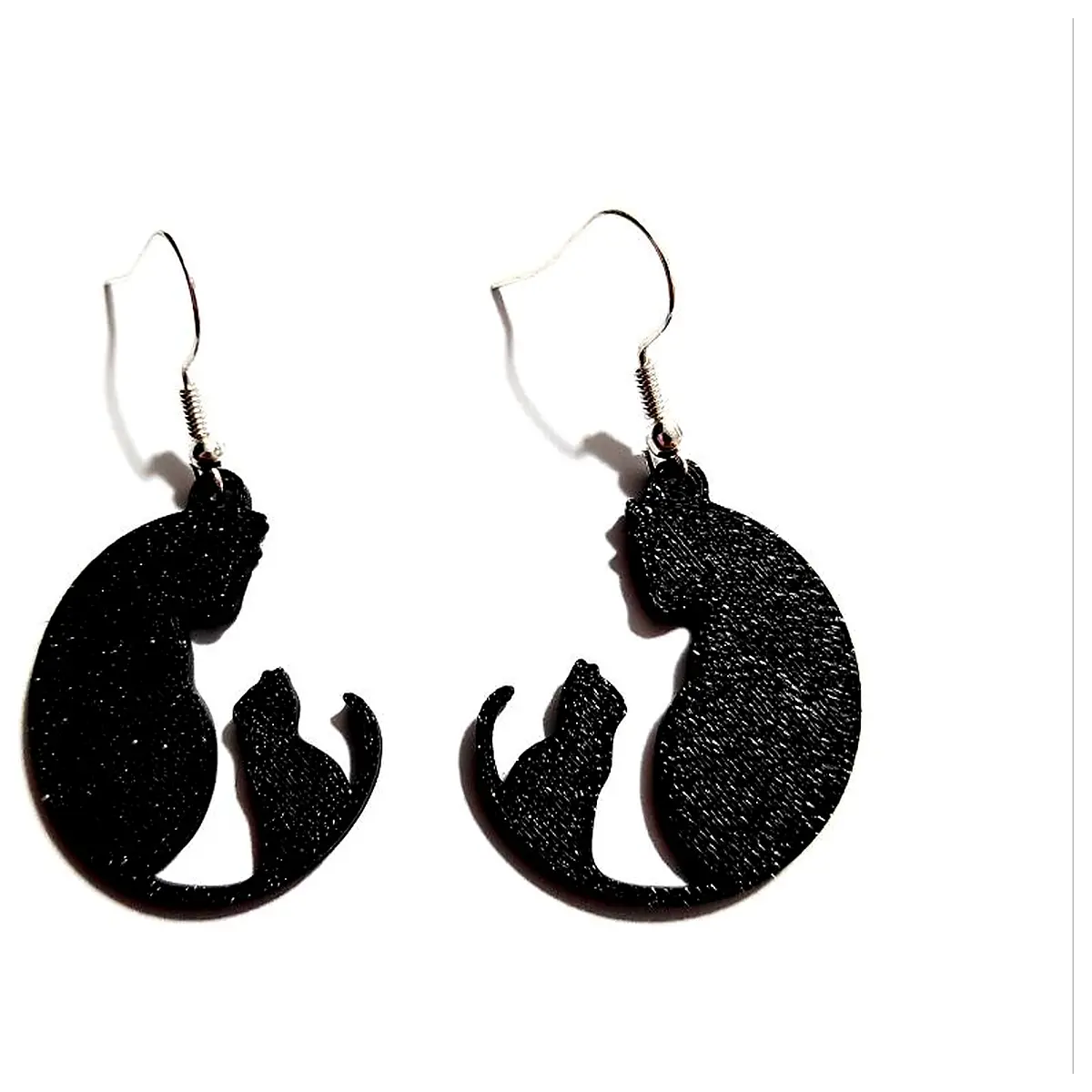 Cat Necklace Mom Kitten Love Earrings Pet Jewelry Simulated Cat Ears Cat Gift