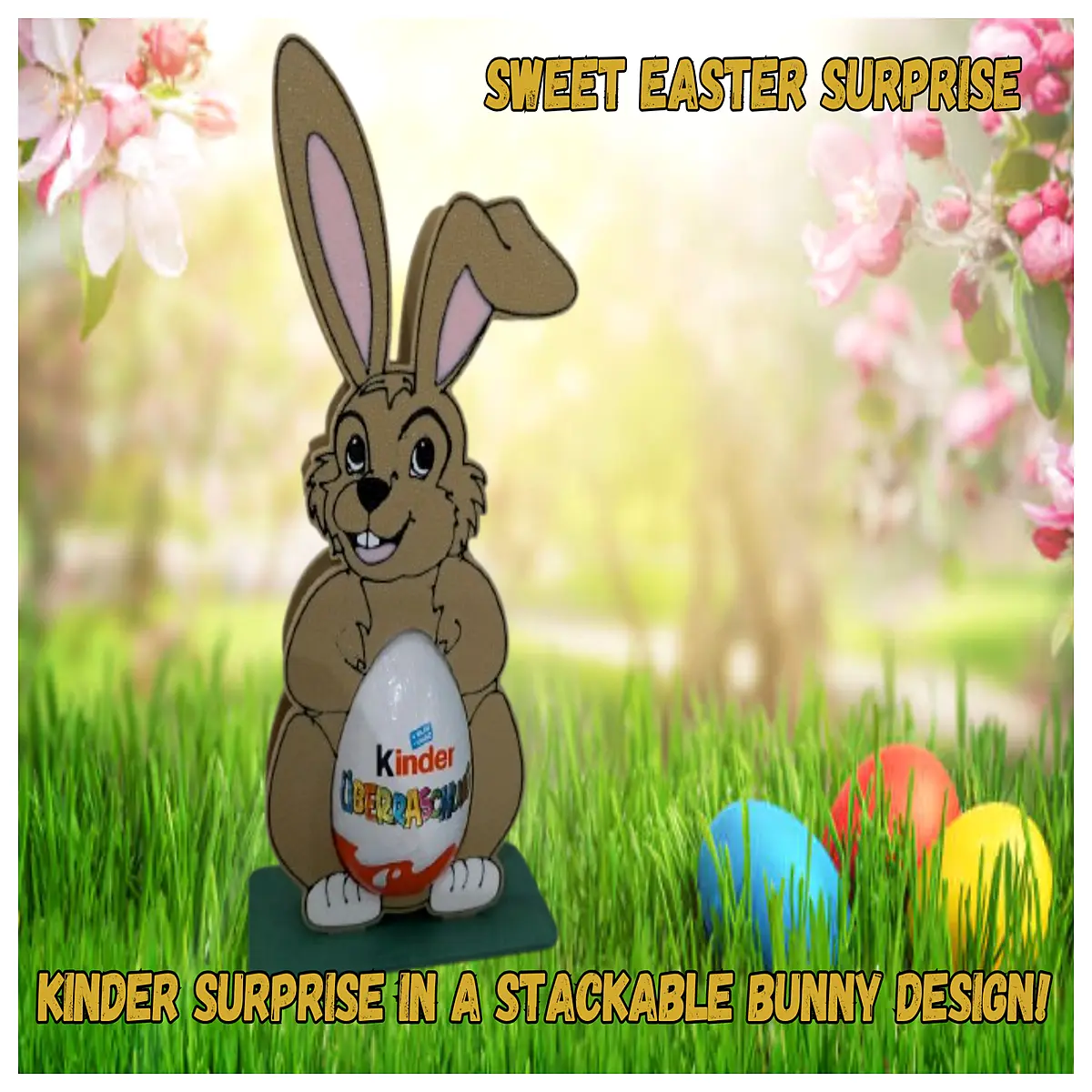 cute stacking bunny eggs for easter basket stuffer kids party favor candy holder plastic toy