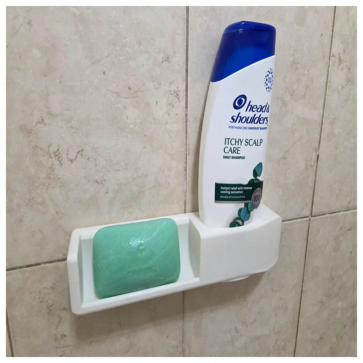 Shower Gel Dispenser Shelf Bathroom Shampoo Holder Organizer Modern Minimalist Storage