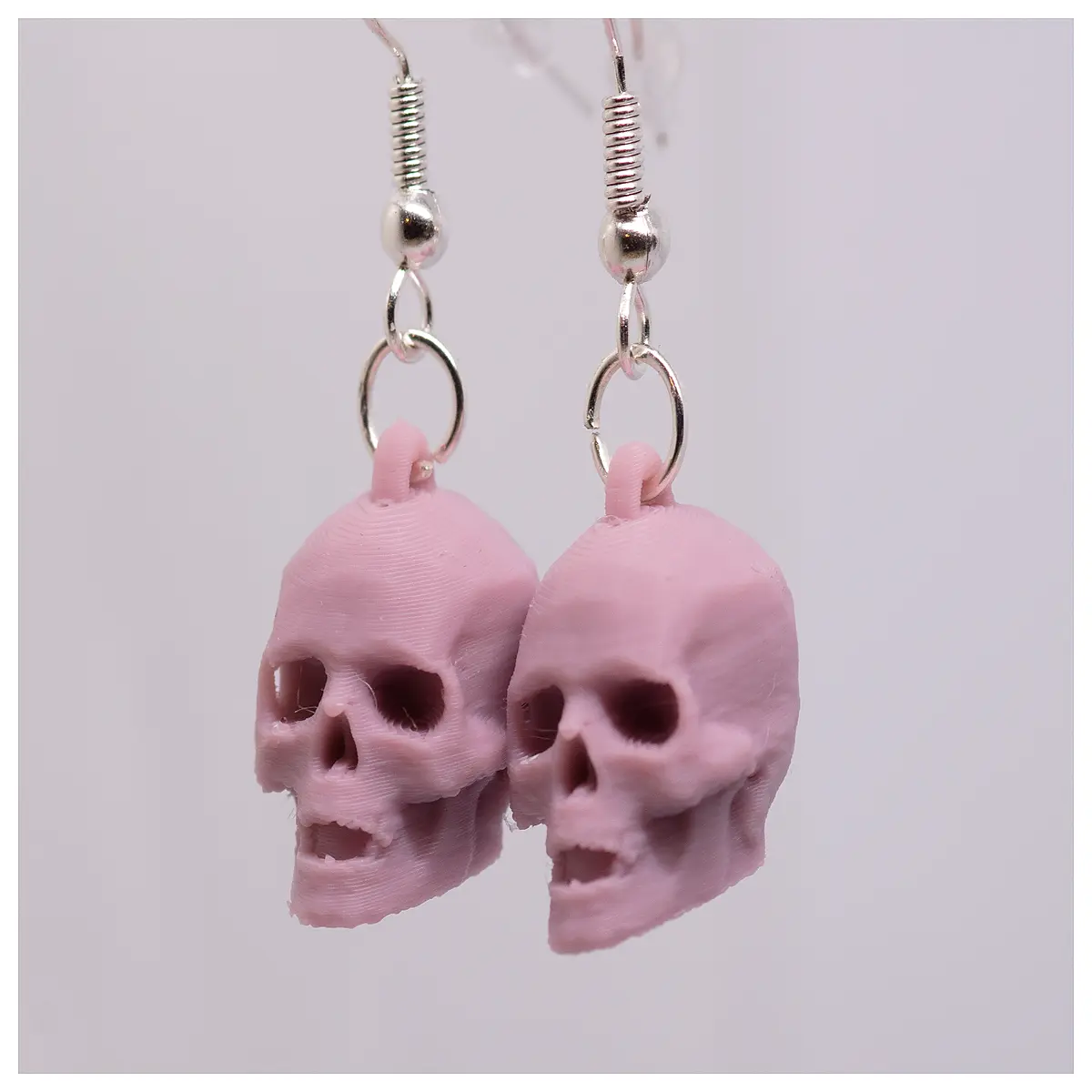 gothic skull earrings for women punk rock silver black dangle studs