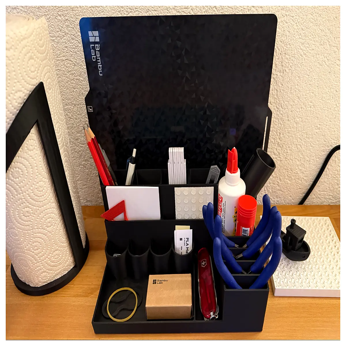 3D Printed Desktop Organizer Desk Storage Solution Desktop Organizer Office Desk Storage Space Saving Efficient Use