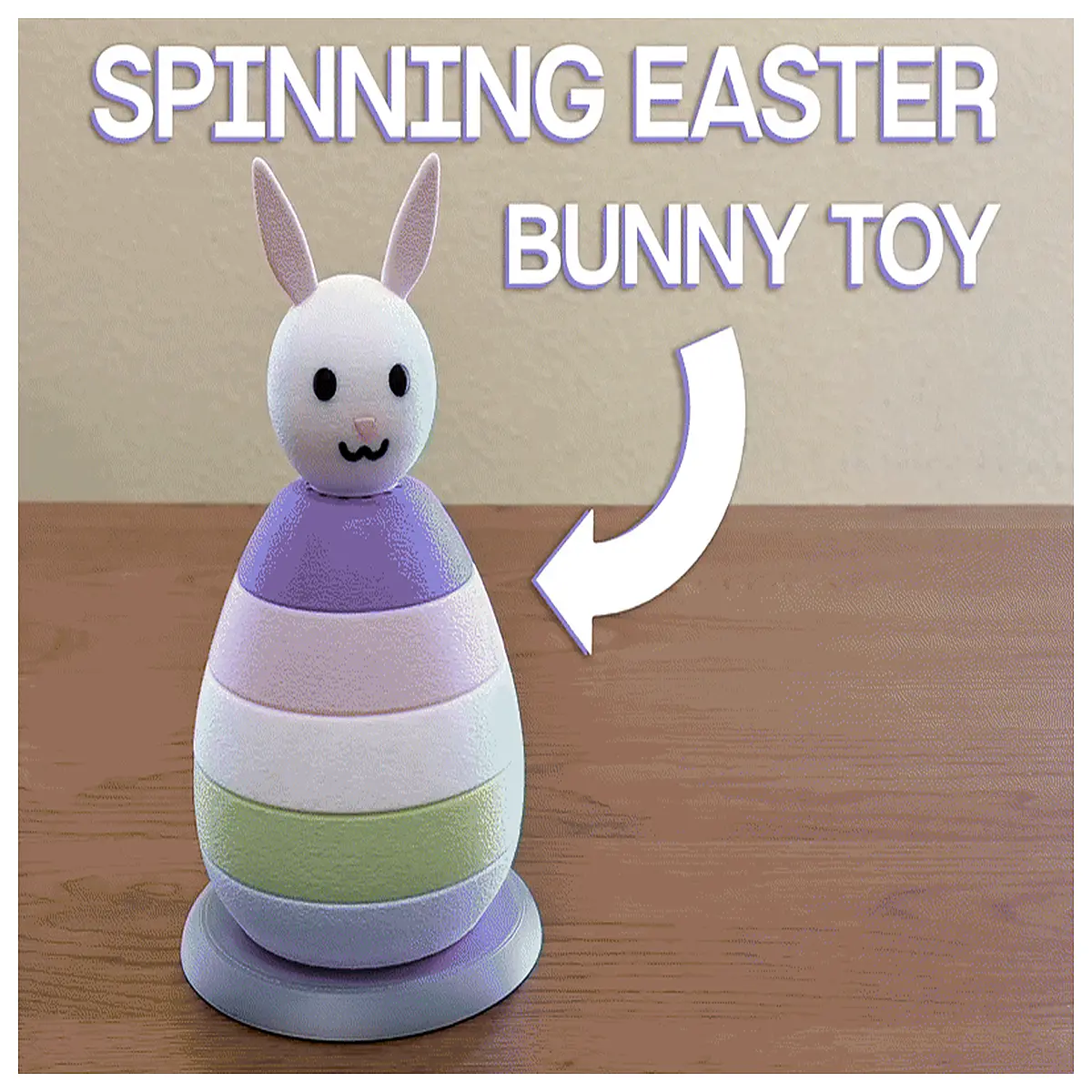Rotating Easter Bunny Toy Developmental Skill Training Kids Fun Early Education Fine Motor Skills Development