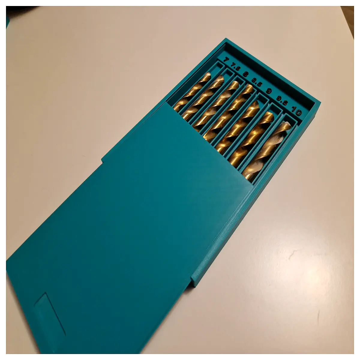 7 10mm drill bit organizer box large capacity storage case for power tools workshop sorting