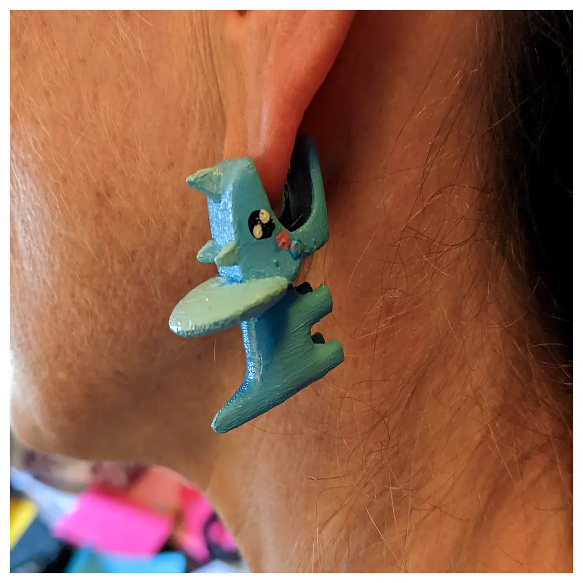 Dinosaur Earrings Hinged Jaw Decoration Kids Toys Dinosaur Accessories Jewelry Parts