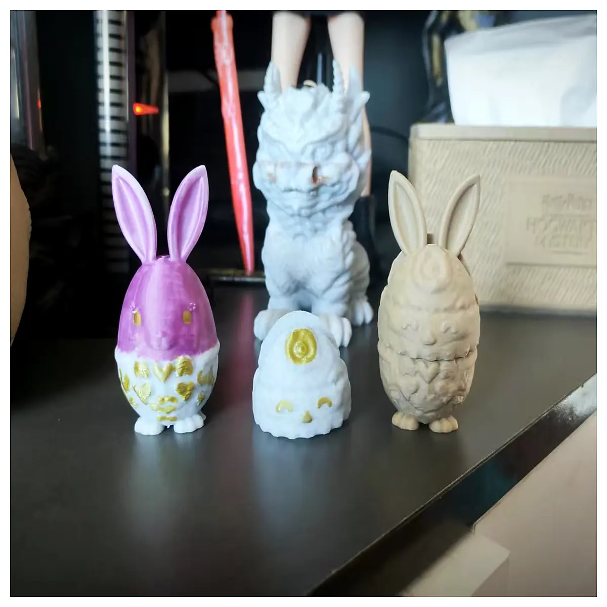 Easter Bunny Decoration Realistic Easter Egg Rabbit Toy Easter Gift Kids Party Decoration Holiday Ornament