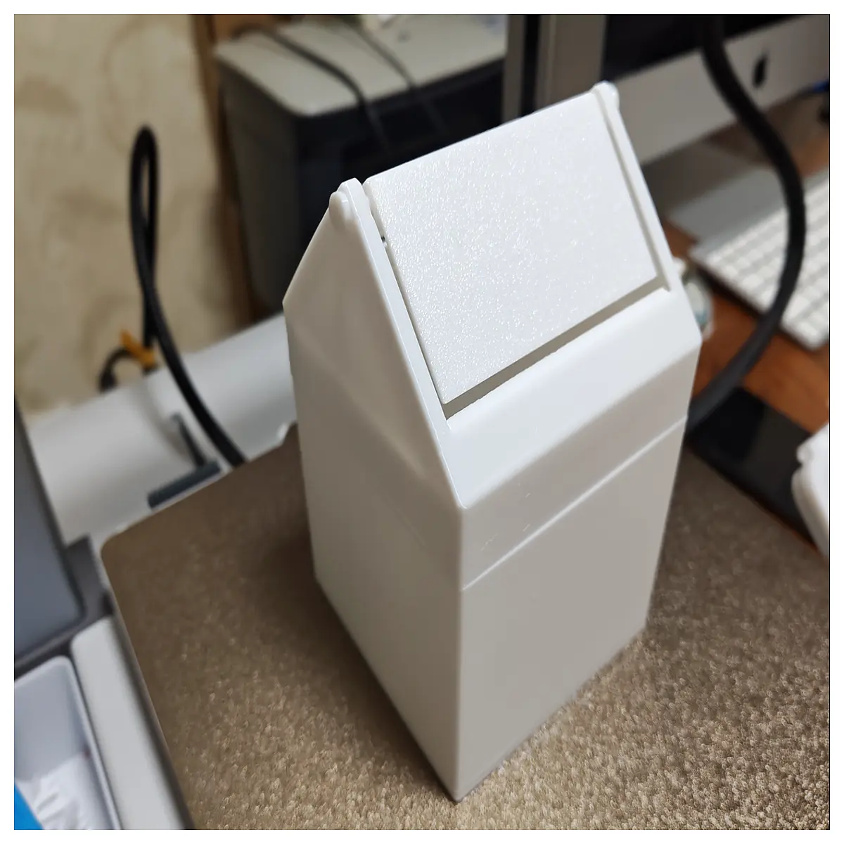 small desk trash can with lid office desktop waste bin for home bedroom bathroom compact garbage container