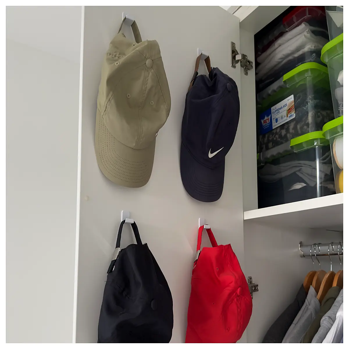 wall mounted hat rack organizer for entryway hallway closet space saving hooks for hats scarves accessories storage