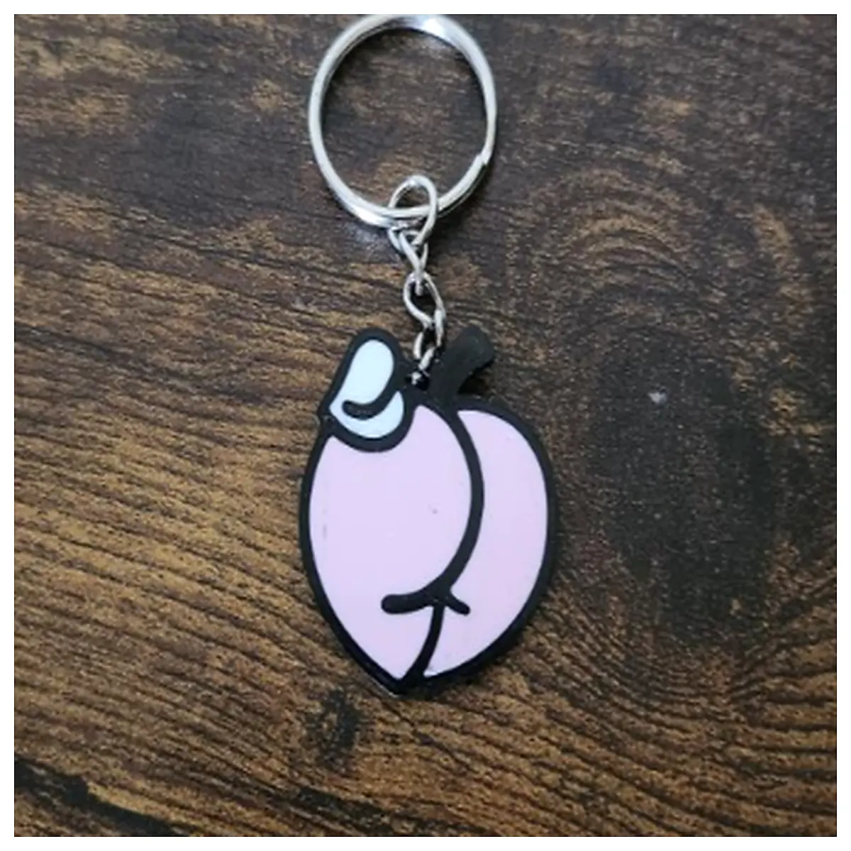 Peach Shaped Keychain Butt Keychains Cute Funny Phone Charm Girls Gift Decoration Accessory Peach Parts
