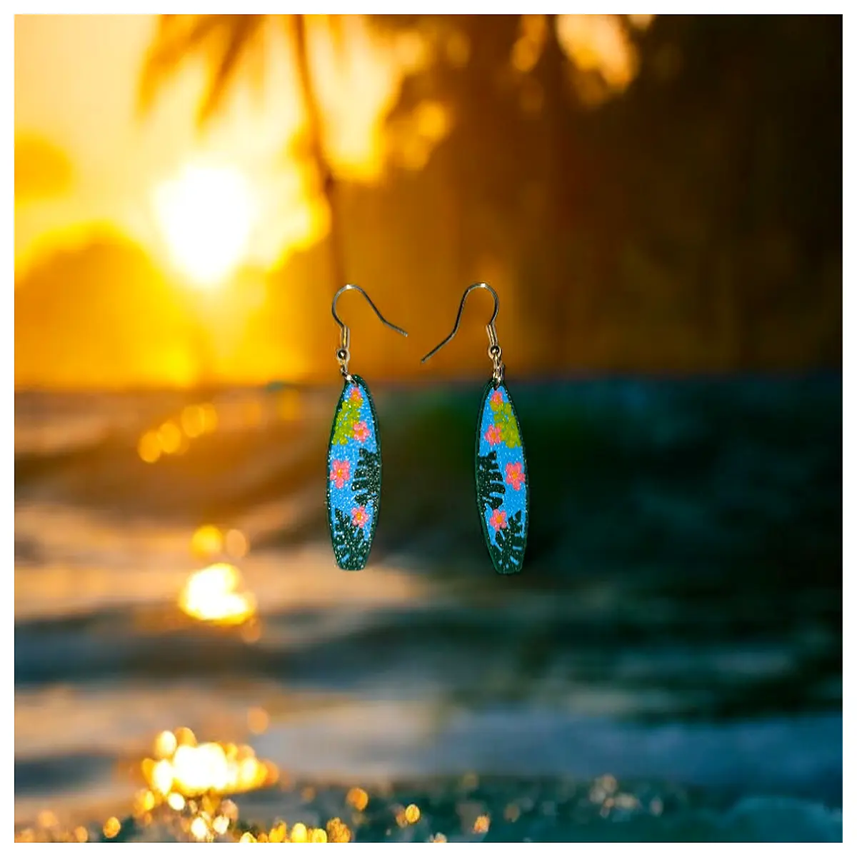 Surfing Earrings Women s Style Beach Jewelry Wave Shape Trendy Earrings Girl Gift Surf Lover Fashion Accessories