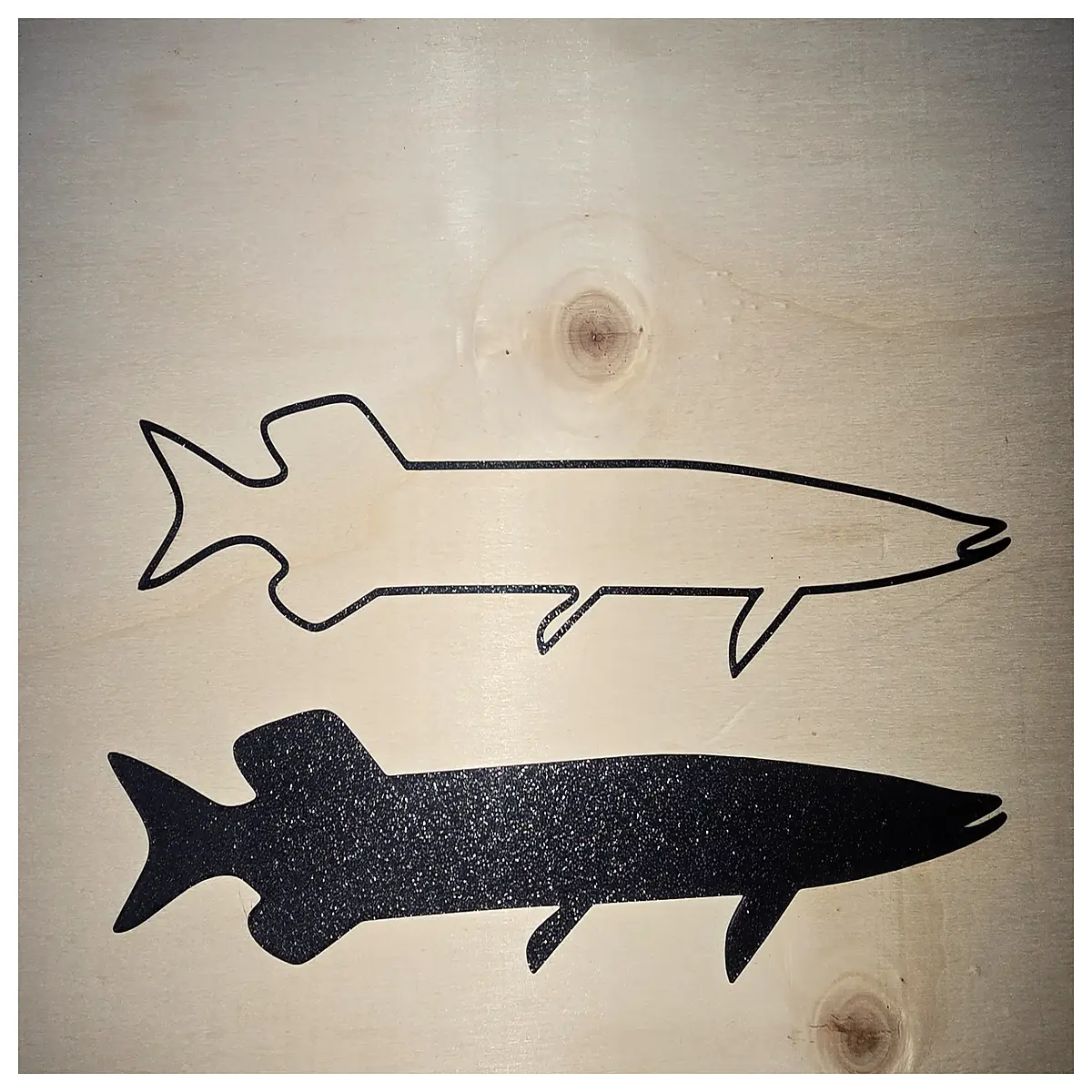 Fish Silhouette Carp Dog Fish Art Print Wall Decor Poster Hanging Canvas Home Decoration Gift Idea
