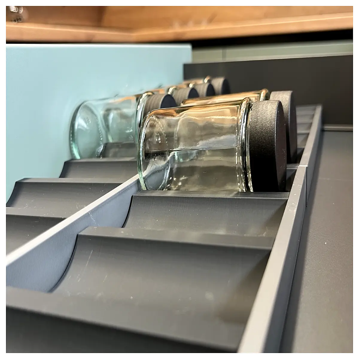 kitchen drawer spice jars with labels and lids airtight seasoning containers for pantry organization