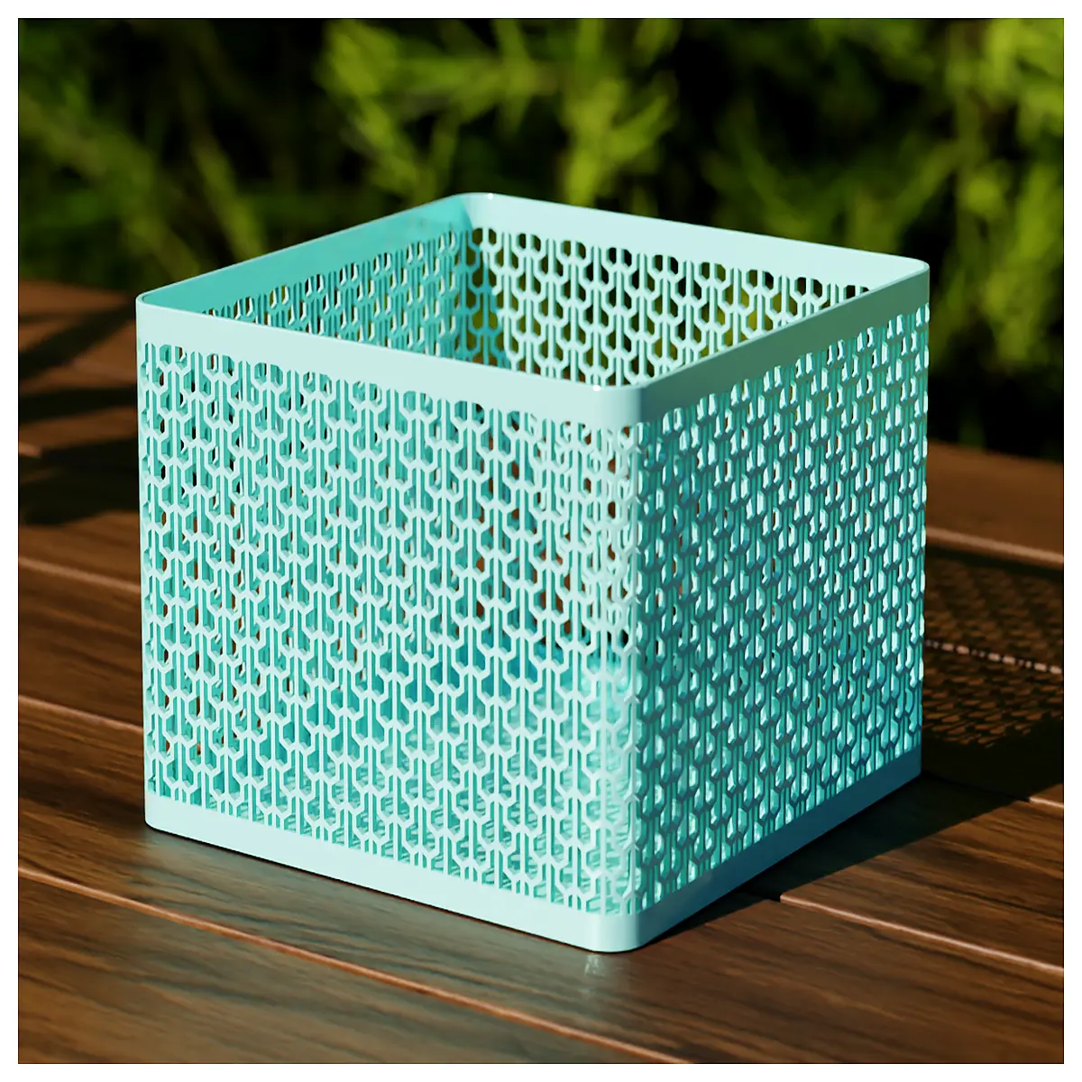 Geometric Hollowed Square Storage Basket Creative Home Organizer Storage Basket Decorative Storage Space Saving Solutions