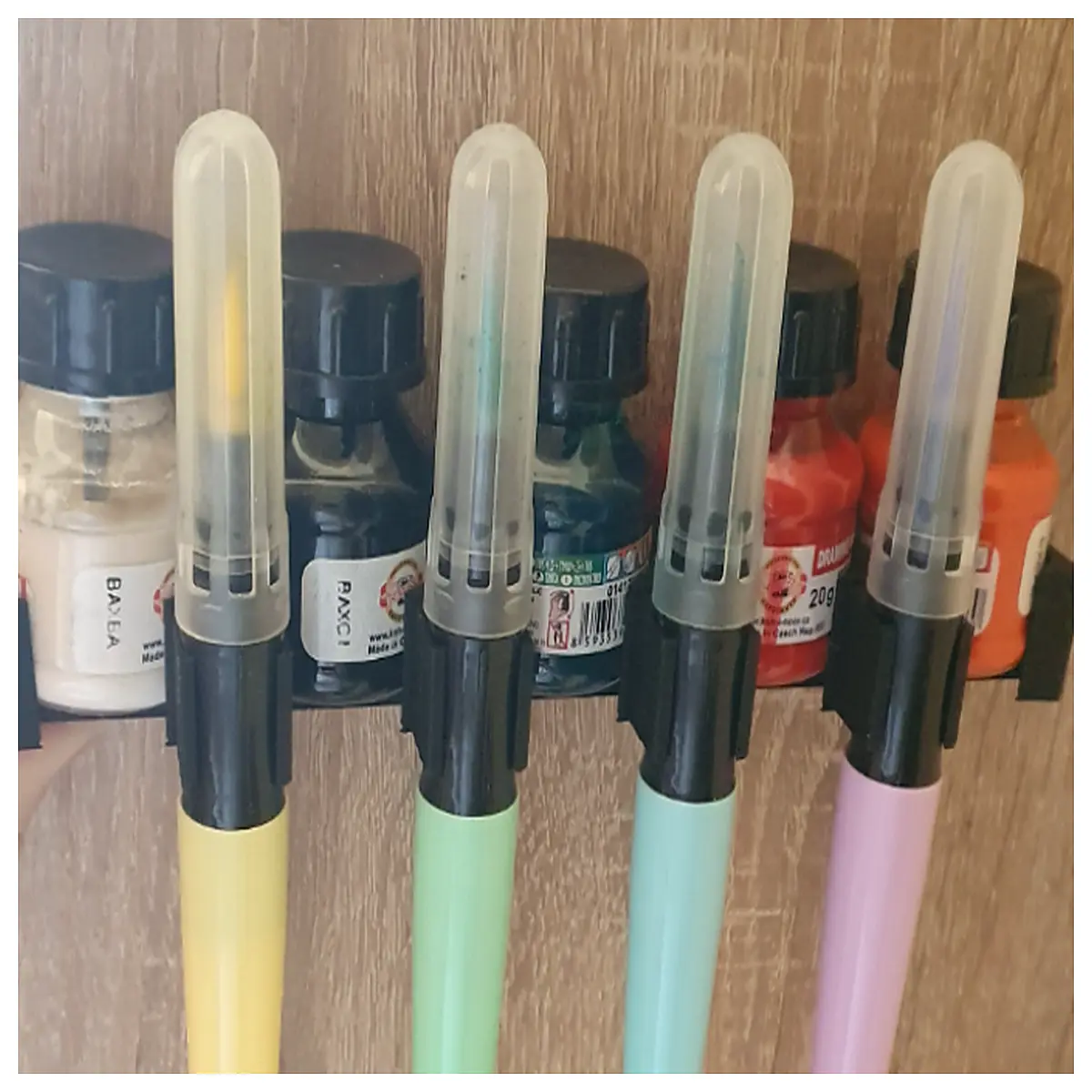 desk organizer for ink bottles paintbrush holder pencil cup storage box