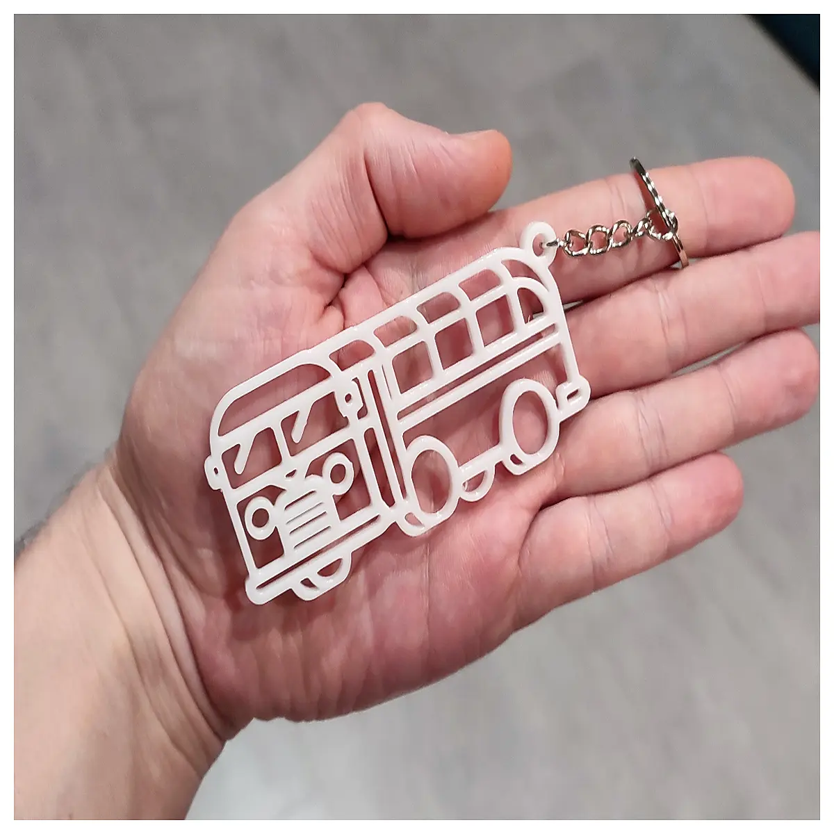 bus keychain transit lover gift subway charm travel commuter accessory