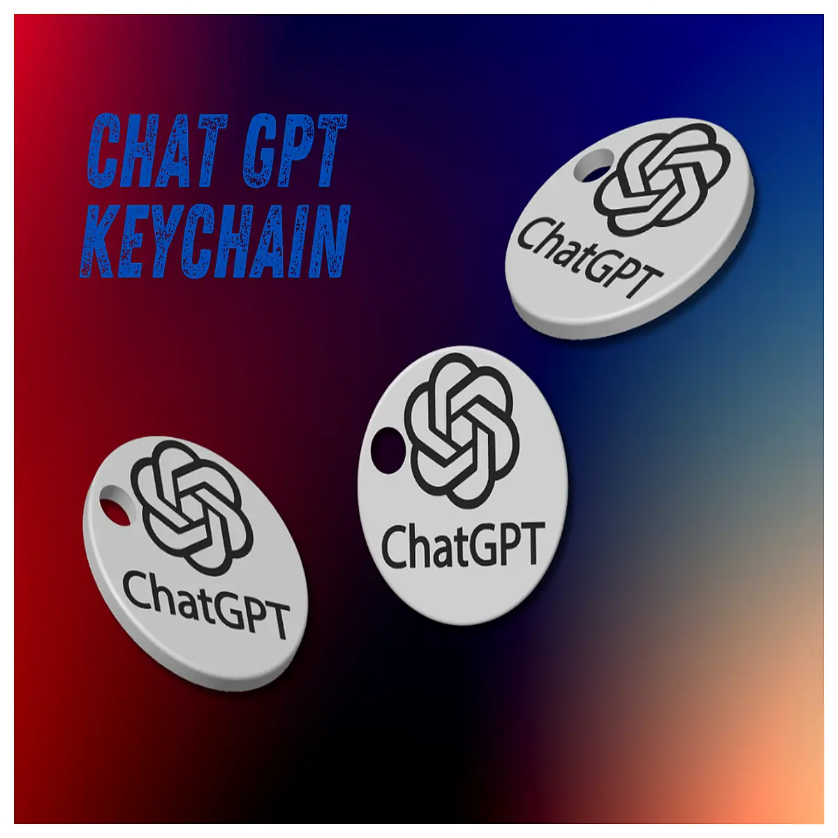ChatGPT Keychain Smart Key Holder Tech Gift Creative Present Mobile Accessory Smart Device Accessory