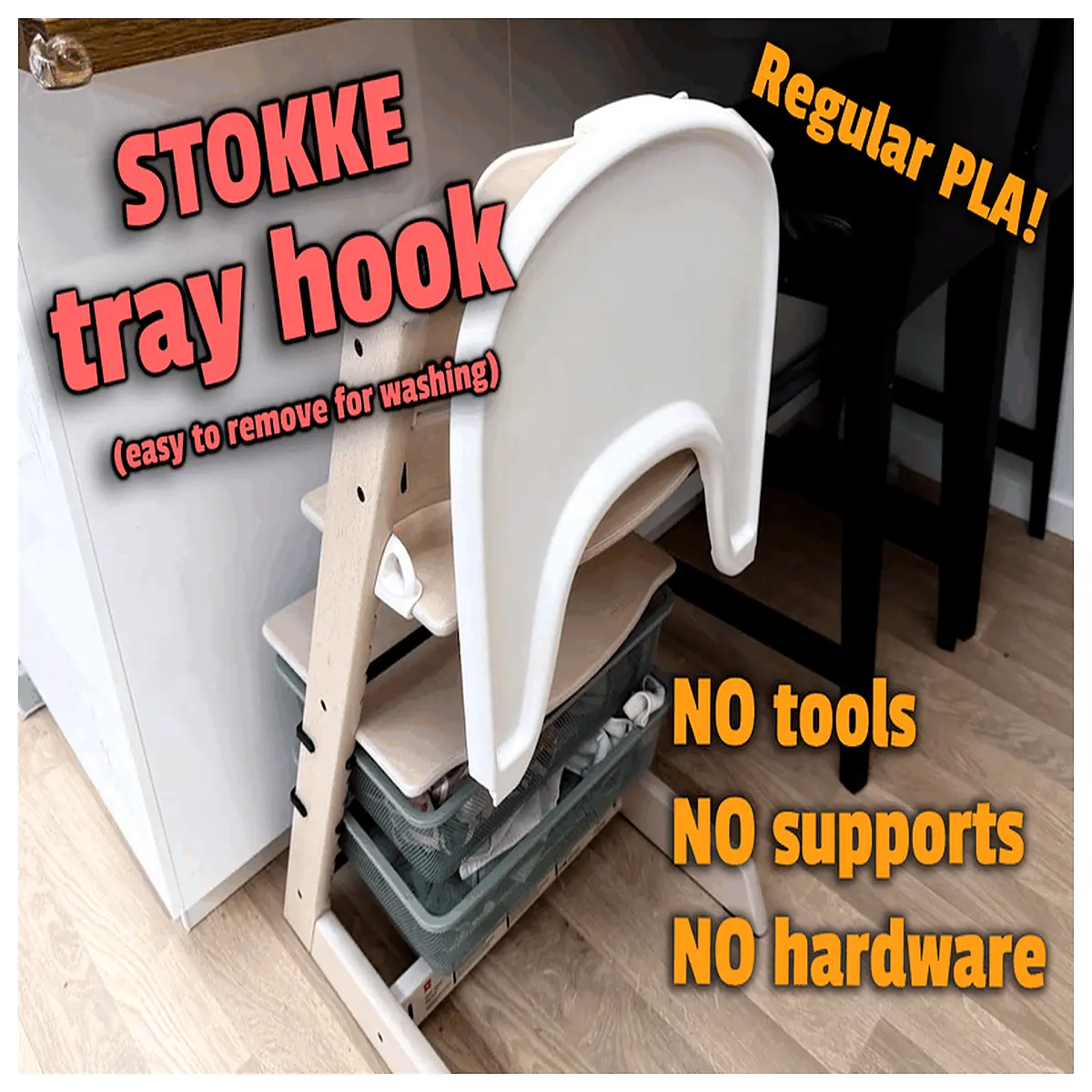 Stokke High Chair Hook Baby Tray Holder Kitchen Child Toy Accessories Tray Stand Installation
