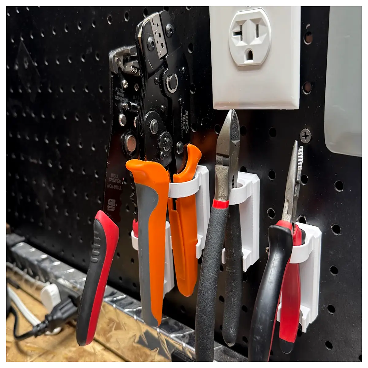 nail board pliers holder rack organizer for workshop tool storage cabinet hook