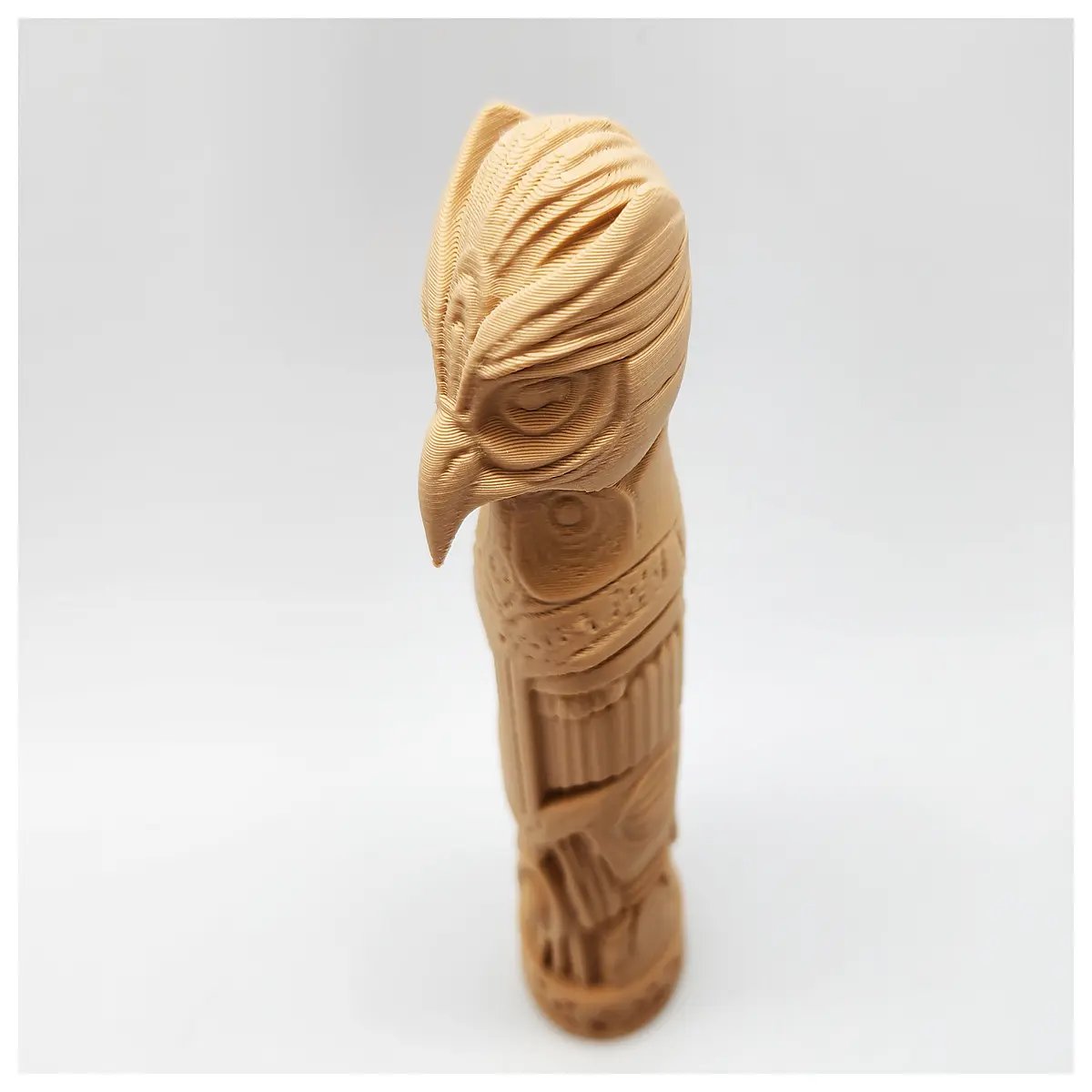 falcon totem pole carving wooden sculpture home decor garden statue outdoor yard art
