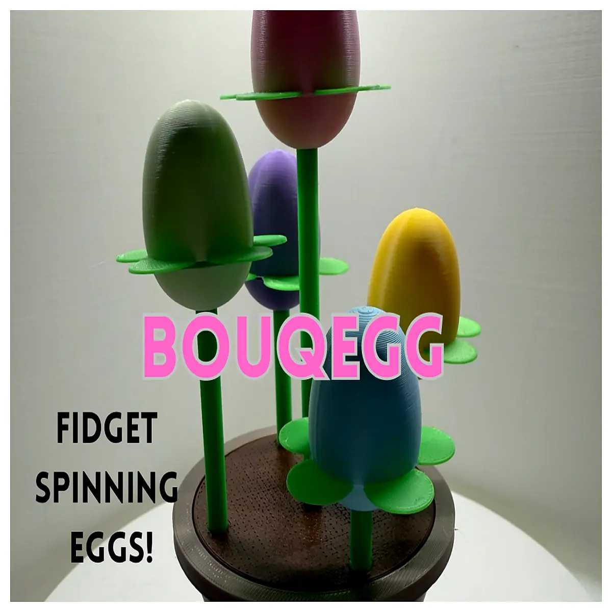 Easter Egg Calming Whirligig Flower Toy Creative Puzzle Rotating Toy Kids Easter Gift Fun Learning
