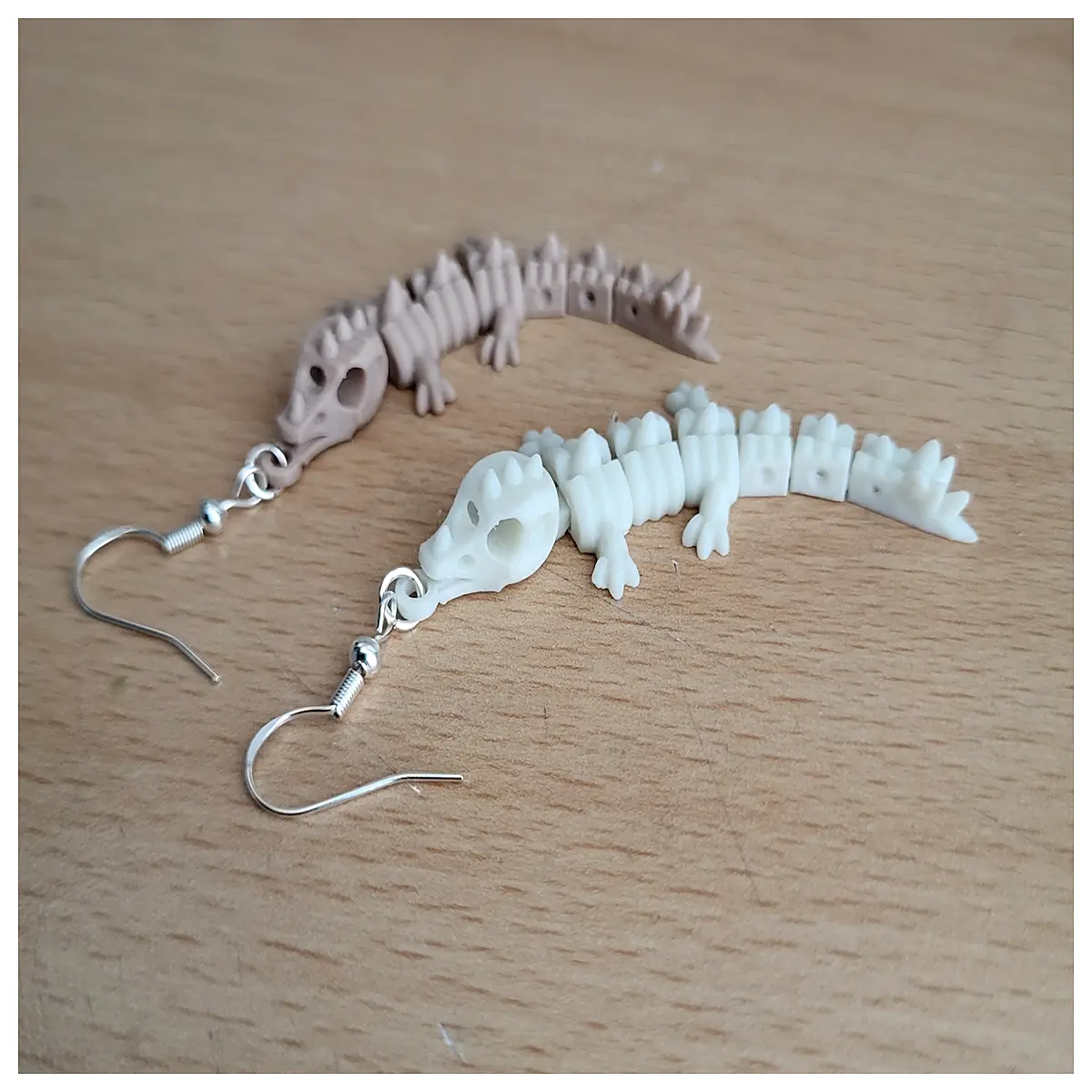 dragon bone earrings gothic metal jewelry edgy bone studs punk rock accessories skeleton ear cuffs
