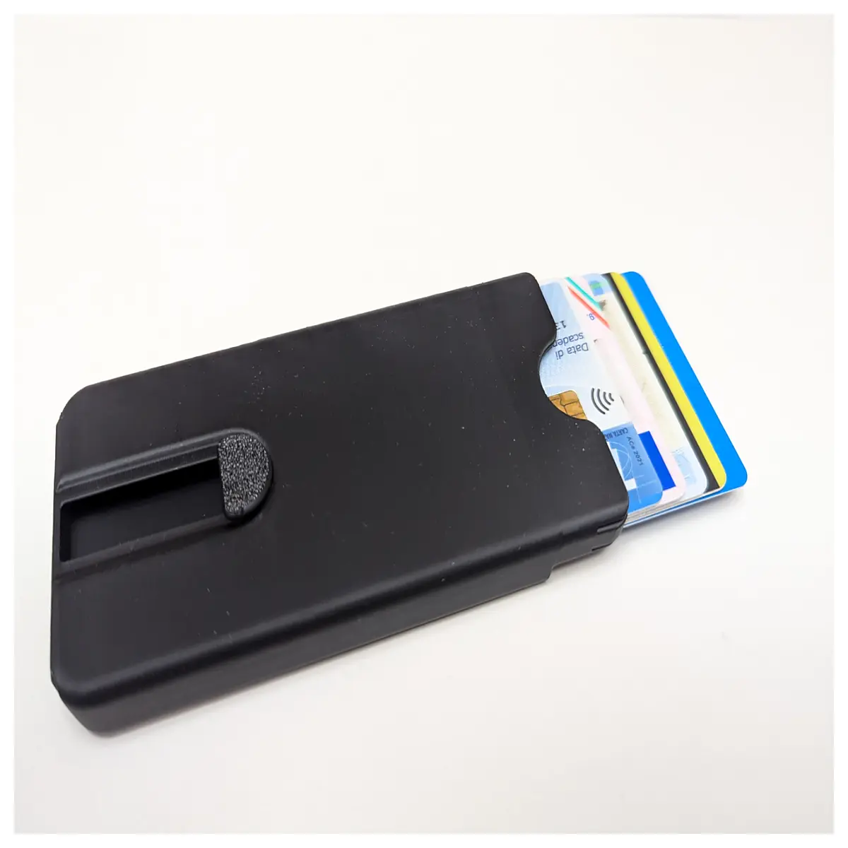 slim card holder wallet for 5 cards and cash rfid blocking minimal bifold purse for men women compact coin pocket organizer