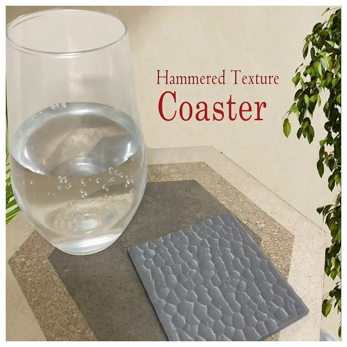 Hammer Pattern Coasters Ceramic Drink Mats Table Decoration Kitchen Accessories Tabletop Slipping