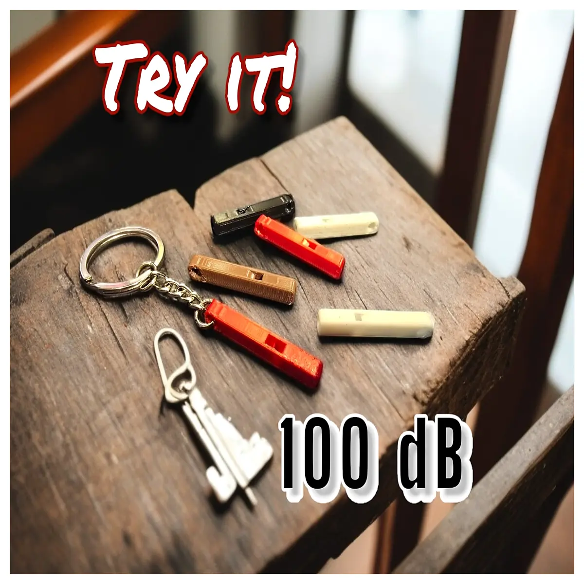 Mini Whistle 100dB Keychain Emergency Alert Signal Outdoor Survival Device
