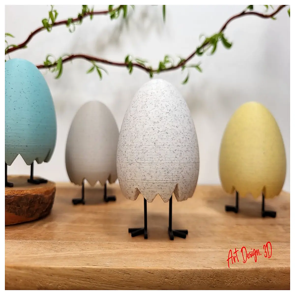 modern crackle glazed ceramic egg table decor minimalist home accent