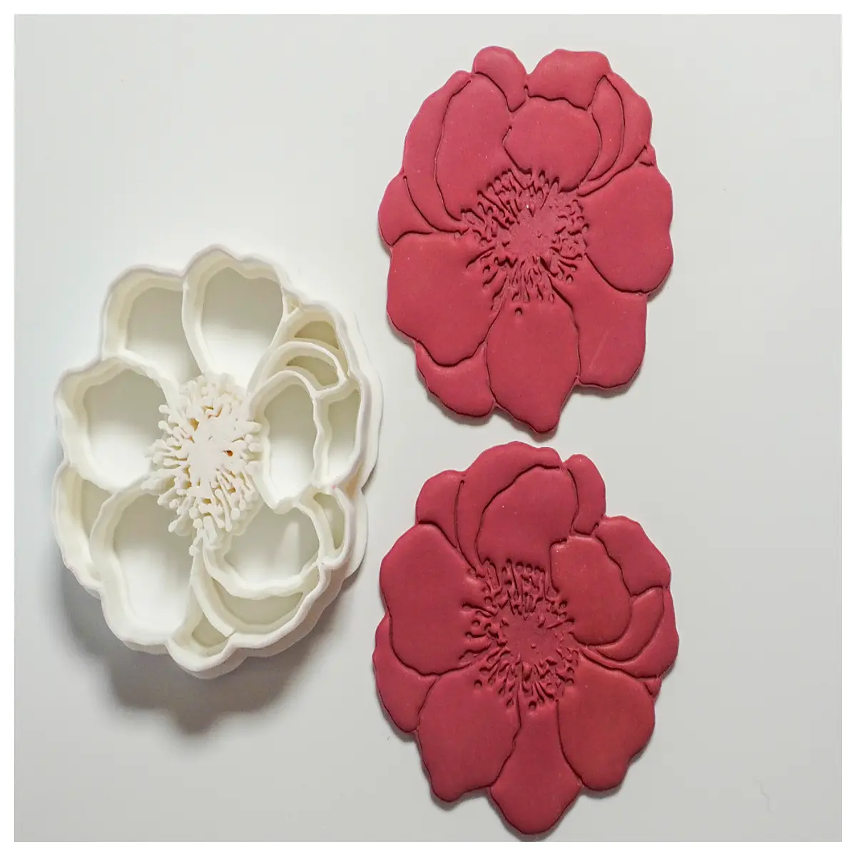 Peony Flower Earrings Necklace Cutter Clay Modeling Tool Jewelry Making Accessory Carving DIY Craft Supplies