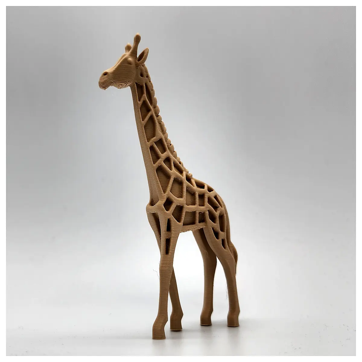 Wooden Giraffe Sculpture Art Decor Home Living Room Desktop Ornament Gift Idea Wood Carving Craft