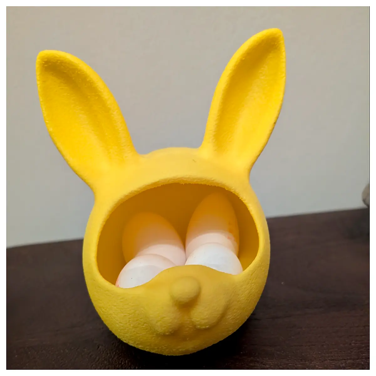 cute bunny ear storage basket for baby nursery decor plush toy organizer soft woven pet bed home decoration gift