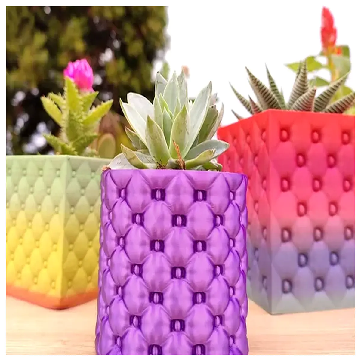 Plant Pot Square Box Flower Vase Planter Decoration Indoor Floral Arrangement Creative Flower Art Container Succulent Planter Modern Simple
