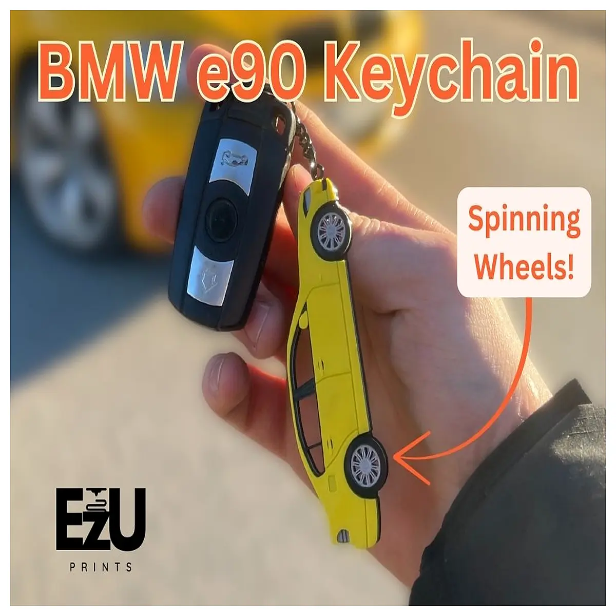 Rotating Rim Keychain for E90 Car Accessory Keyring Auto Decoration Parts Wheel Hub Holder