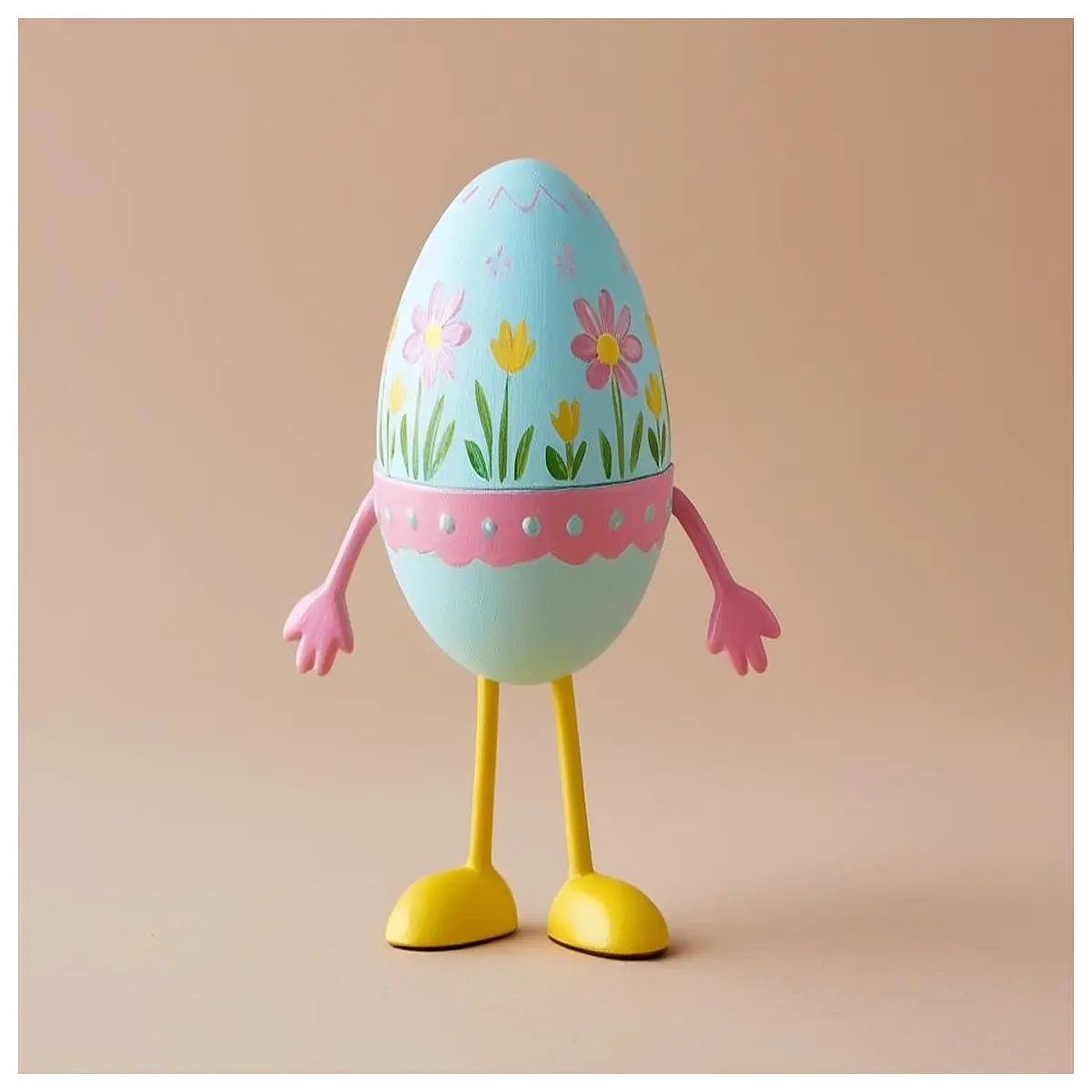 Easter Egg with Legs Support Decoration Easter Display Festive Gift Creative Ornament