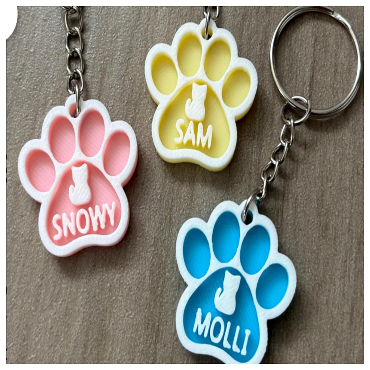 cute cat keychain for women men fluffy animal bag charm key ring holder funny pet lover gift phone strap accessory