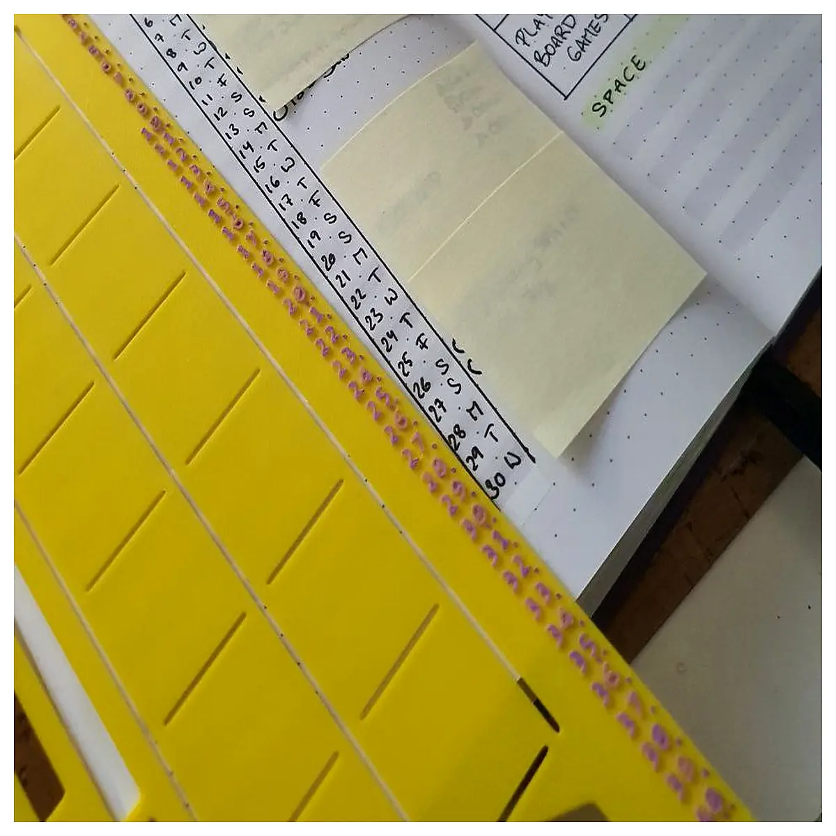 Grid Ruler with Calendar Bingo Template Measurement Tool Drawing Ruler Multi Function Grid Ruler Drafting Ruler
