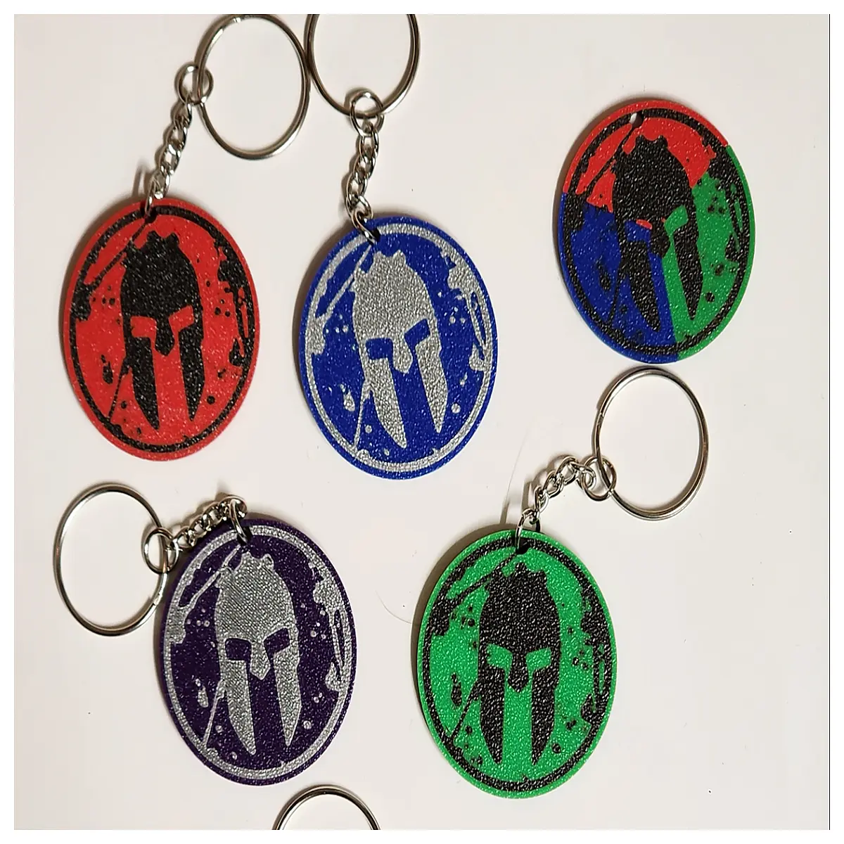 Spartan Medal Keychain Competition Awards Hero Commemorative Spartan Gift Collectible Badge