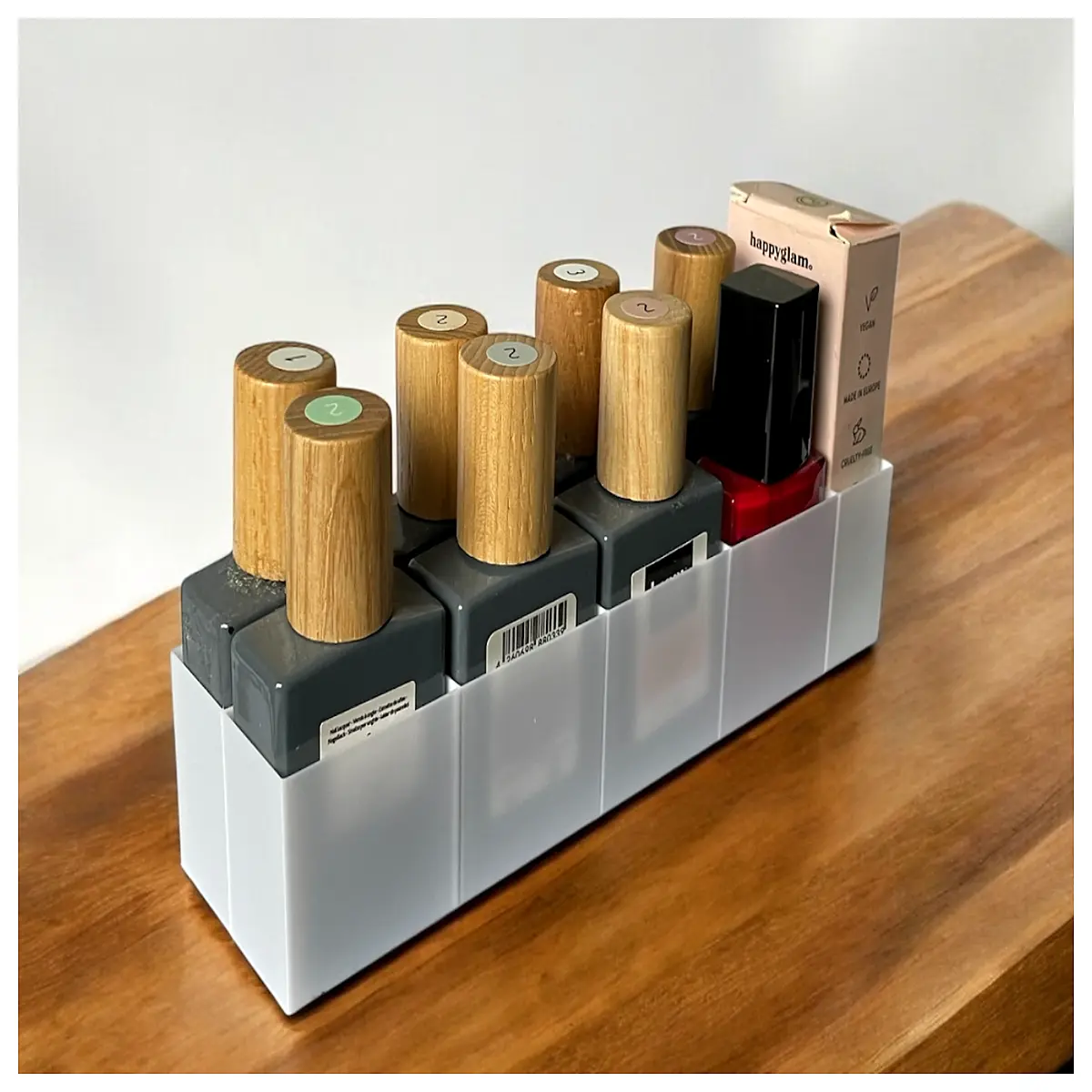 nail polish organizer thin desktop storage for beauty supplies