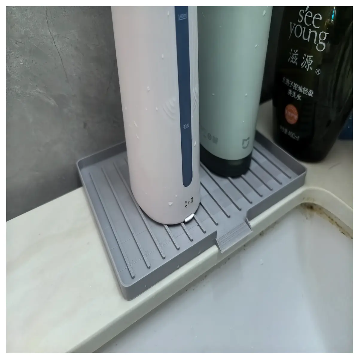 Washbasin Draining Rack Kitchen Drip Tray Draining Mat Drainer Bathroom Sink Accessories Practical Kitchen Essential