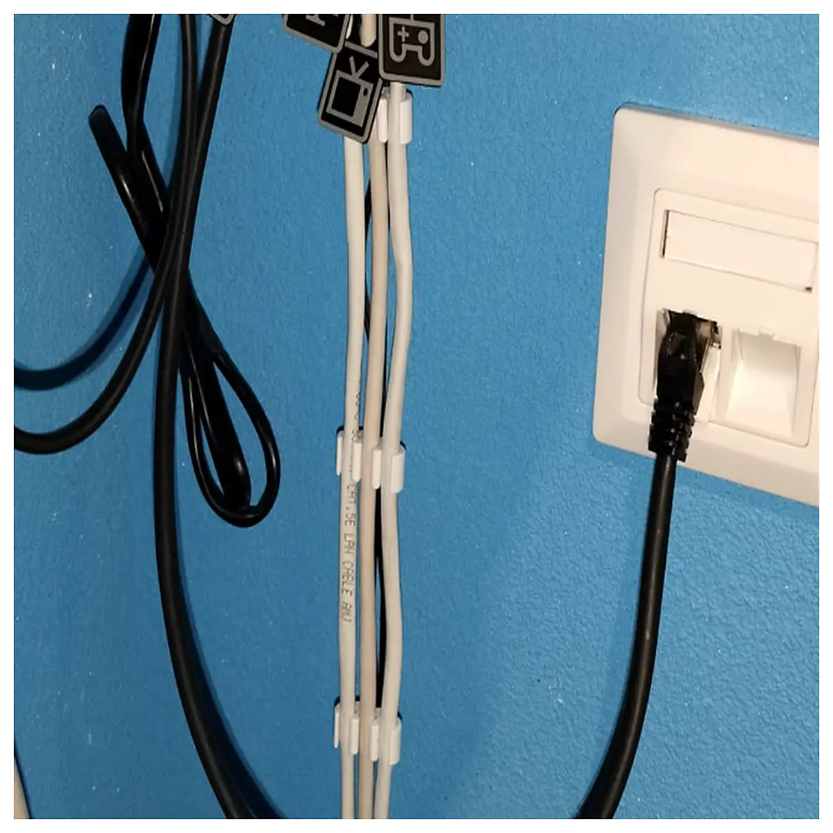 ethernet cable clips organizers wall mount wire management holder for cat6 cat5e network cord tidy