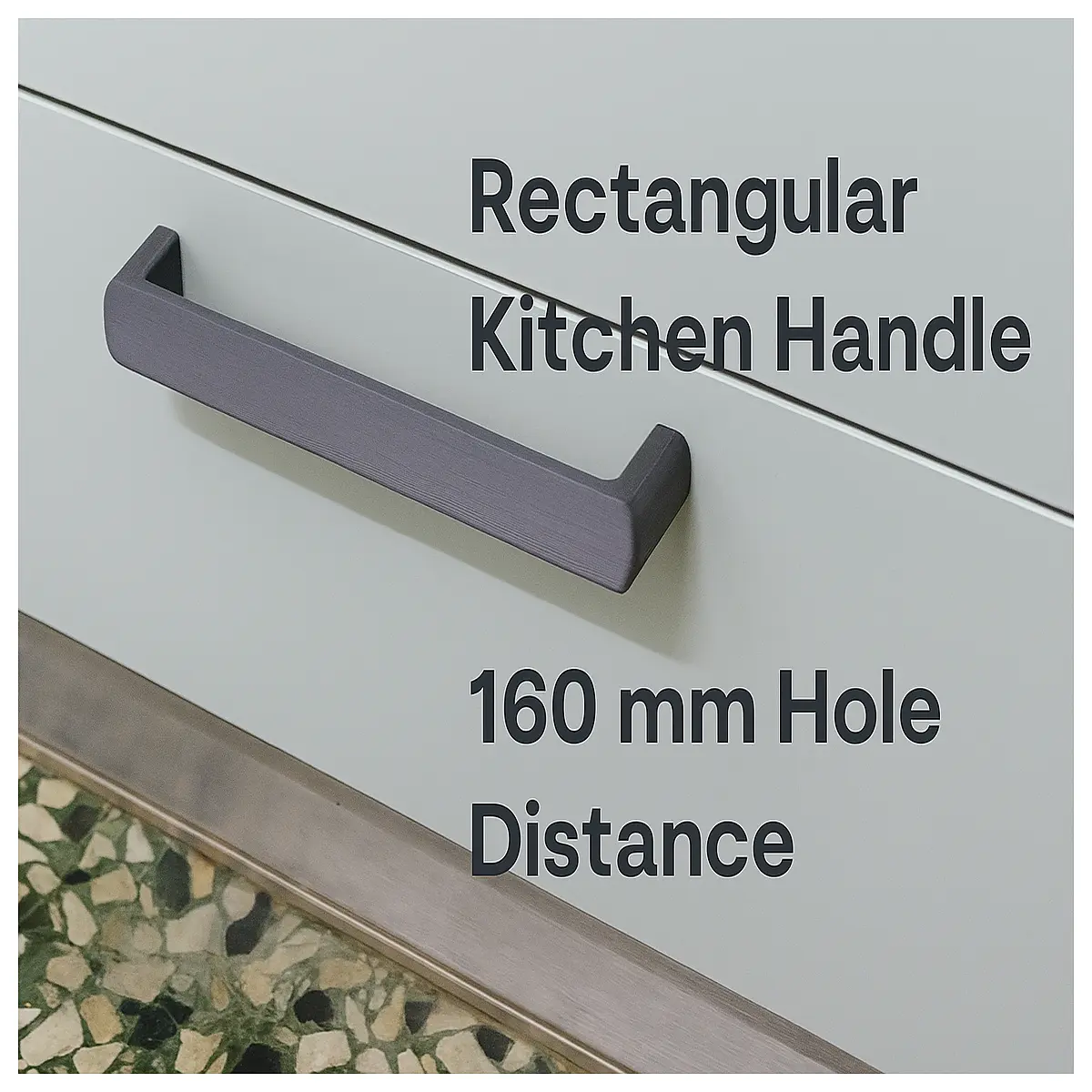 Kitchen Handles Rectangular 160mm Spacing Cabinet Pulls Modern Simple Handles Kitchen Accessories