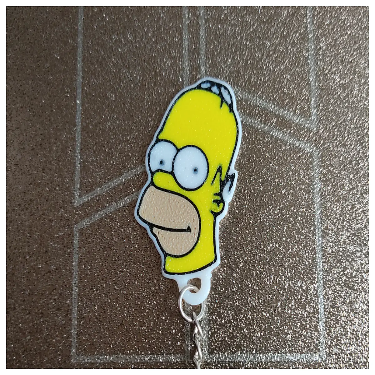 Homer Face Keychain Devil Key Chain Anime Accessory Collectible Loki Charm