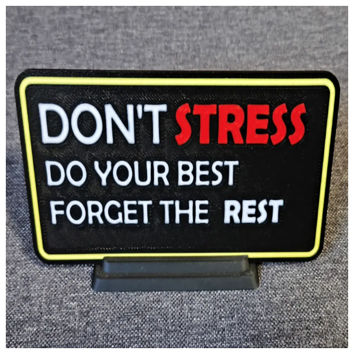 funny t worry sign wall decor humorous anxiety relief plaque quirky motivational quote art for home office chill vibe gift