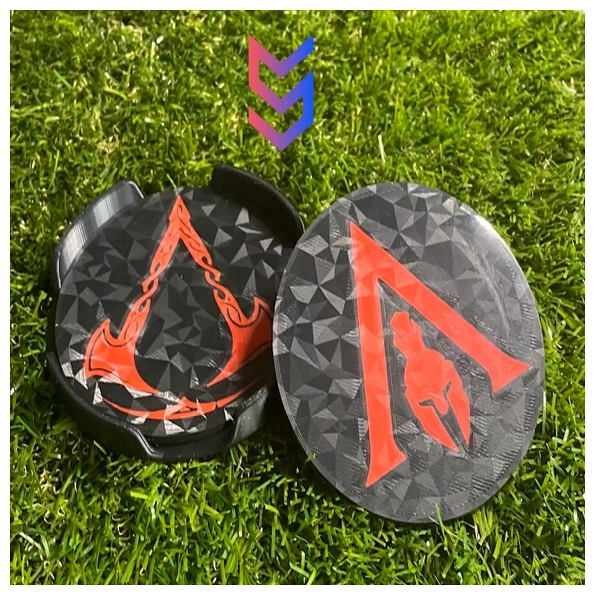 Assassin s Creed Coasters Set 4 Designs Gaming Accessories Table Decor Gift