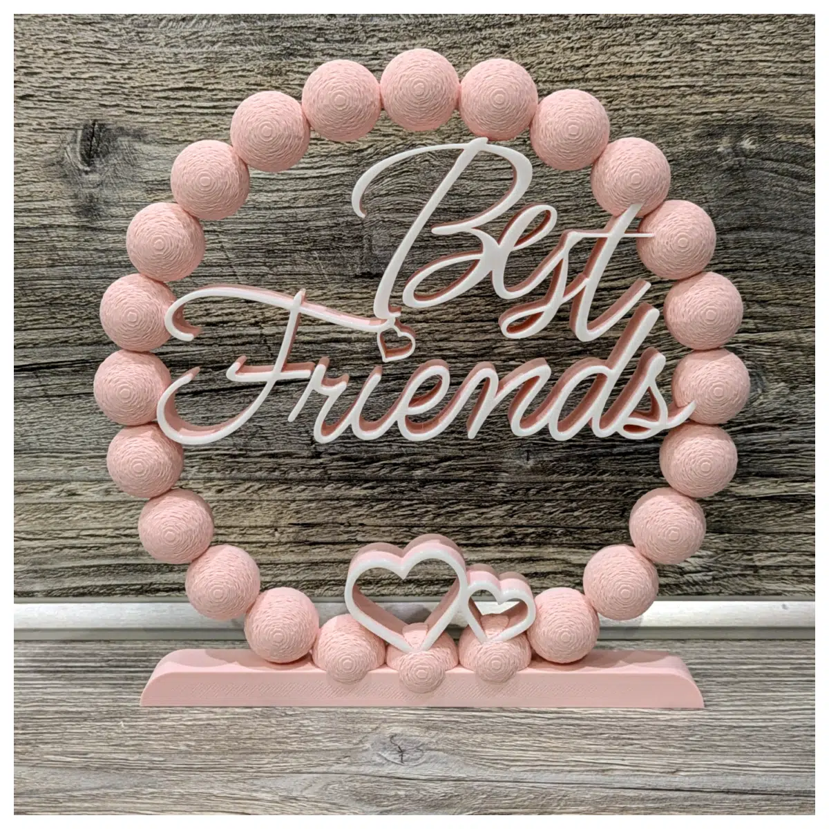 round sphere best friend keychain her him