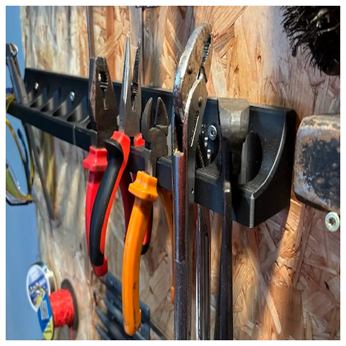 wall mounted pliers holder organizer rack for workshop garage tool storage
