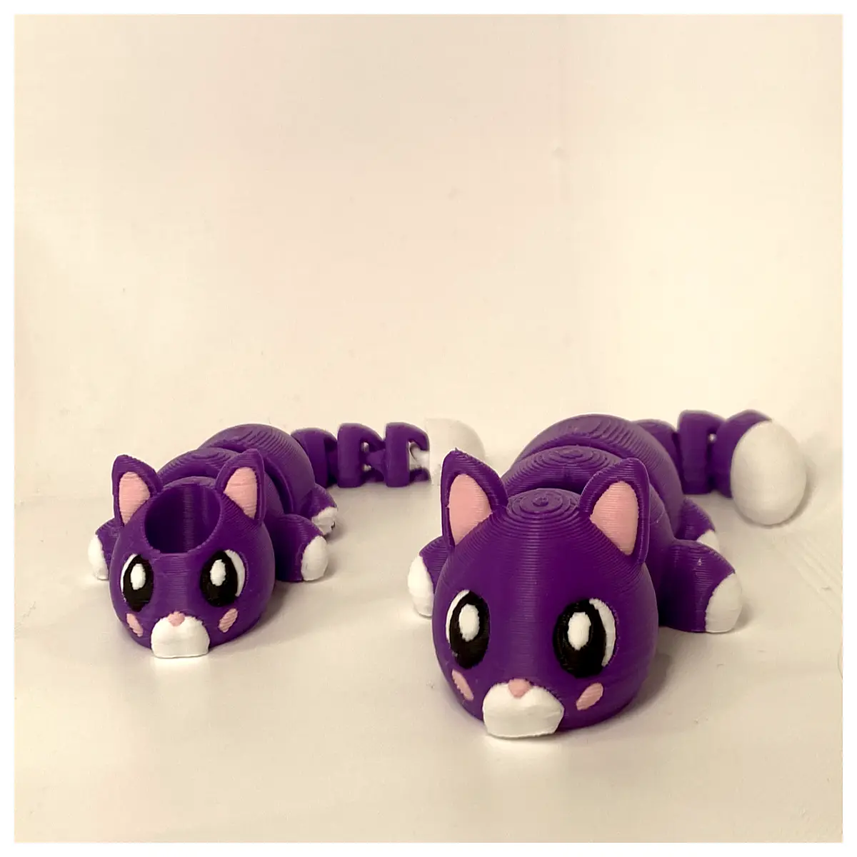 Adorable Articulated Cat Toy Model Movable Kitten Kids Birthday Gift Realistic Plush Pet Cat Model Accessories