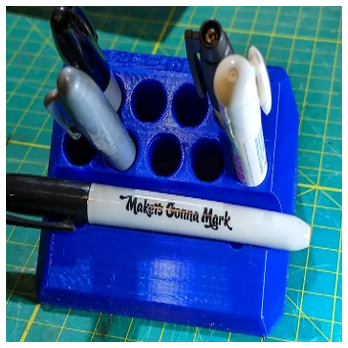 Marker Organizer Stand Desk or Wall Mounted Pen Holder Art Supplies Storage Solution Drawing Accessories