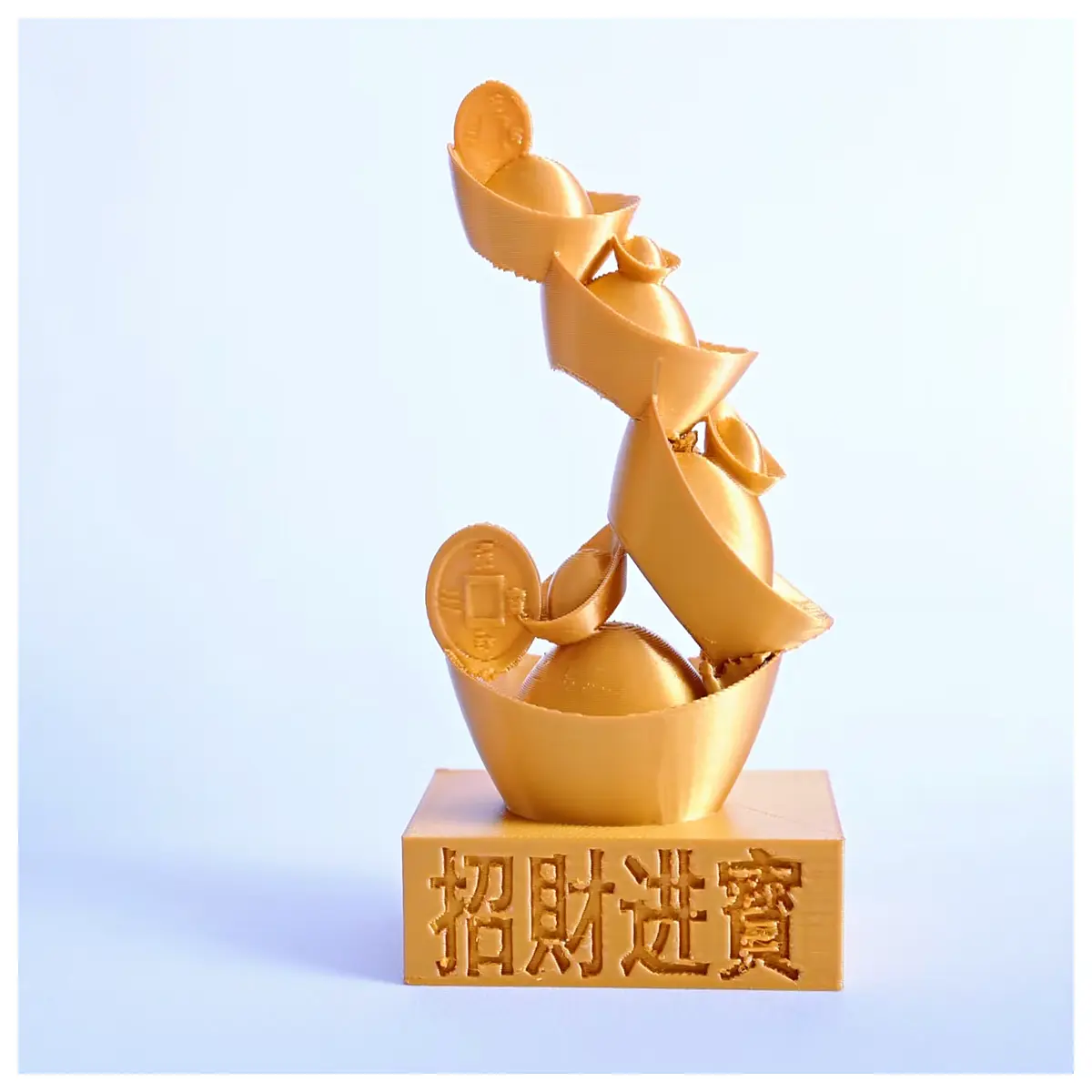 gold ingot lucky charm for wealth and career success feng shui money plant decoration prosperity business opening