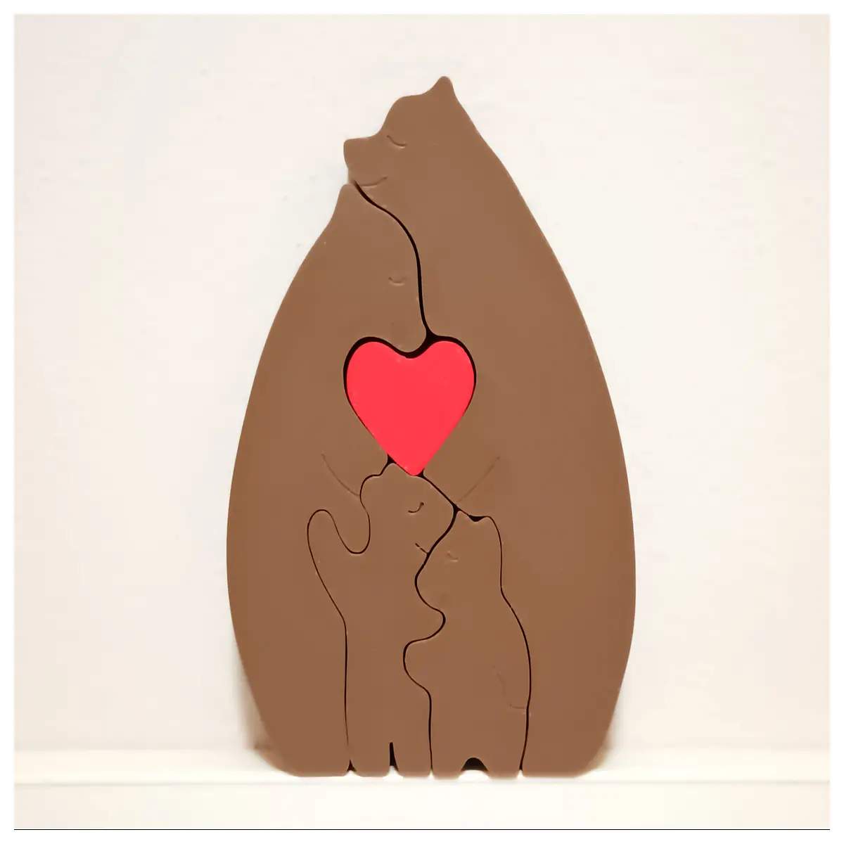 cute bear family jigsaw puzzle for kids adults wooden brain teaser educational toy gift